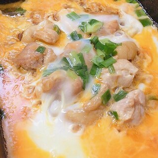 ひとり分の親子丼のレシピ(少ない調味料でできる)